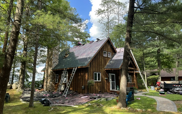 Asphalt shingles roof job in Hackensack MN