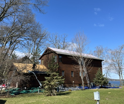 Asphalt shingles roofing job in Brainerd Baxter MN