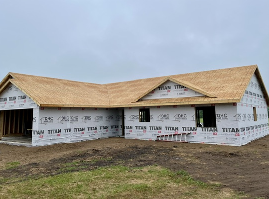 New Construction Before New Roof Installed in Brainerd MN