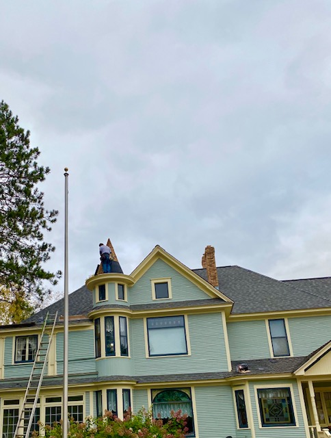 Pine River roof repair job