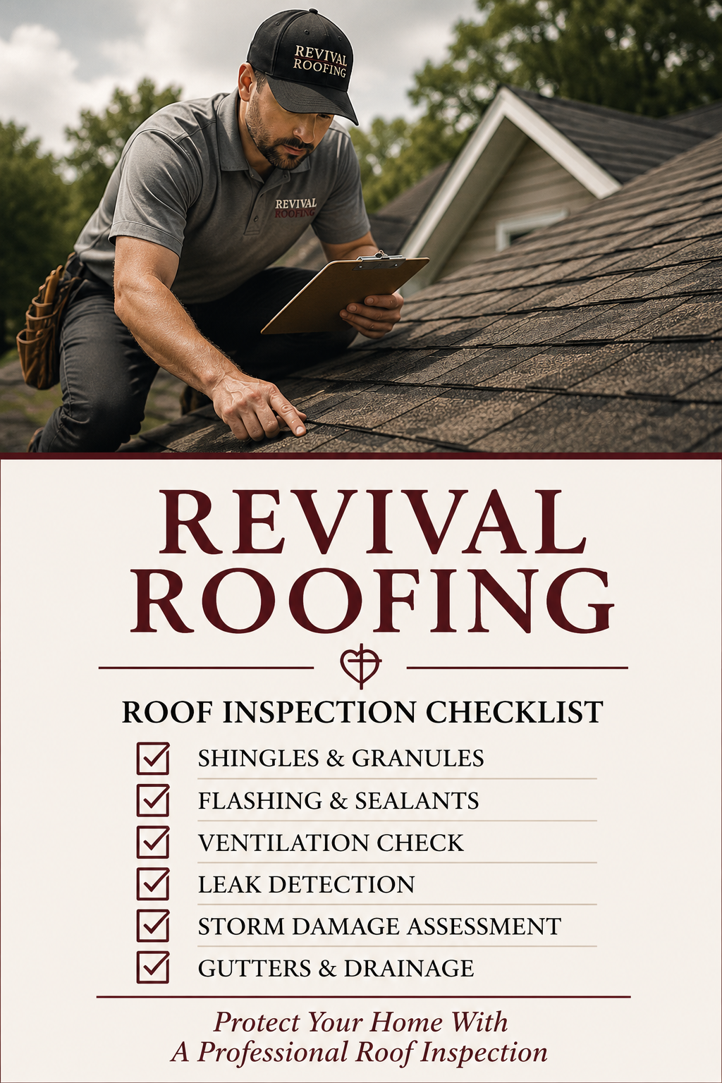 Revival Roofing Inspection Checklist graphic