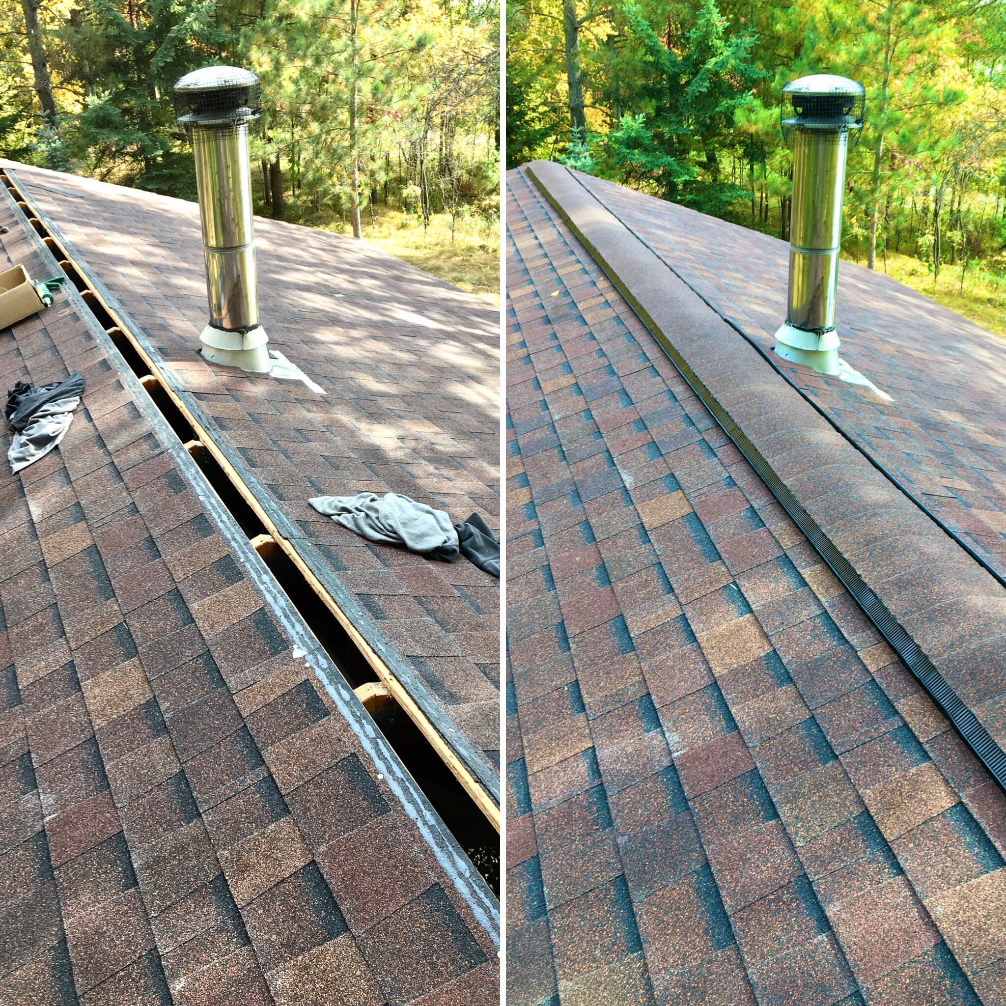roof repair work