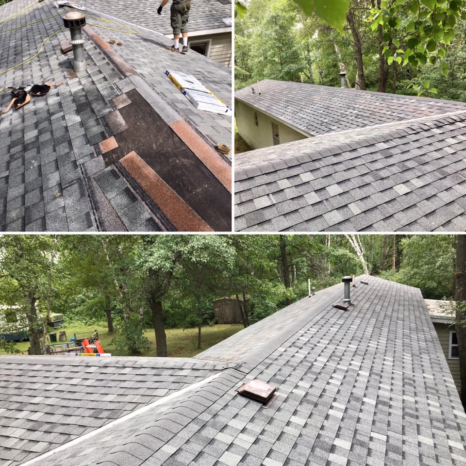 asphalt roofing job photos