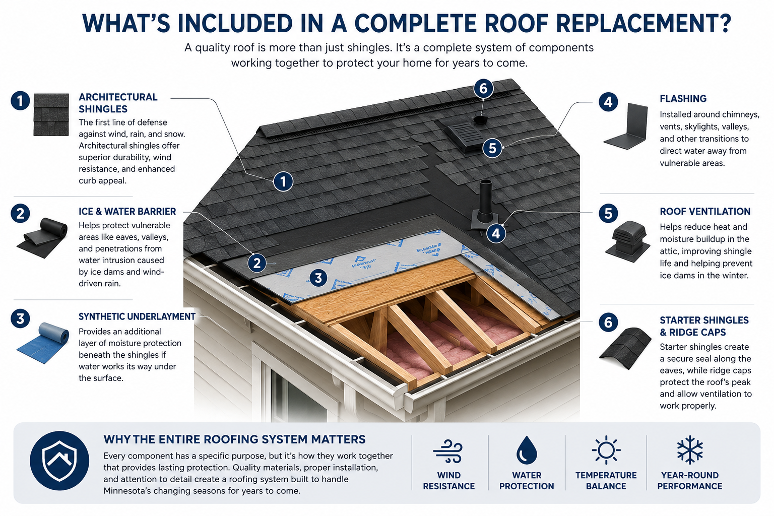 Complete roof replacement system