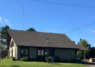 Asphalt roofing job completed for business in Pine River MN closer view