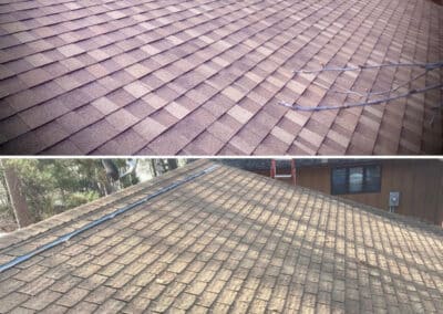 Asphalt architectural shingles roof replacement before and after photos