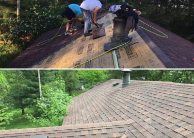 roof replacement before and after photos of residential roof