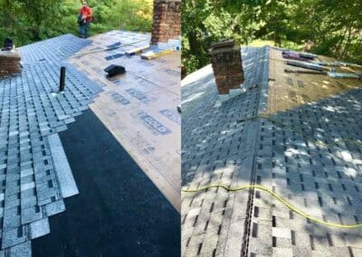 roof replacement work in progress photos of residential roof