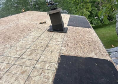 roof replacement decking and underlayment photo before installing shingles
