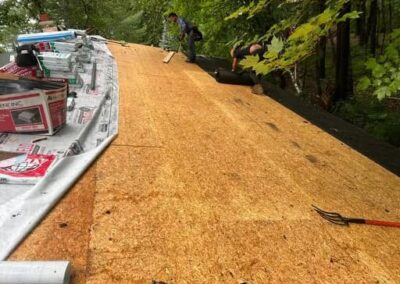 roof replacement decking before installing underlayment and shingles