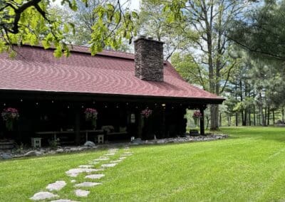 Roof replacement photo on cabin from Google review by Jeff Nelson