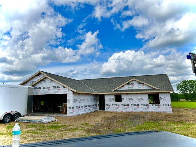Asphalt roof replacement project after installation on new construction in Brainerd MN