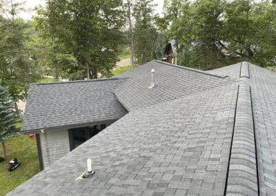 Asphalt roof replacement-project completed in Lakeshore MN roof view