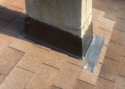Chimney flashing roof repair completed on home in Crosby MN