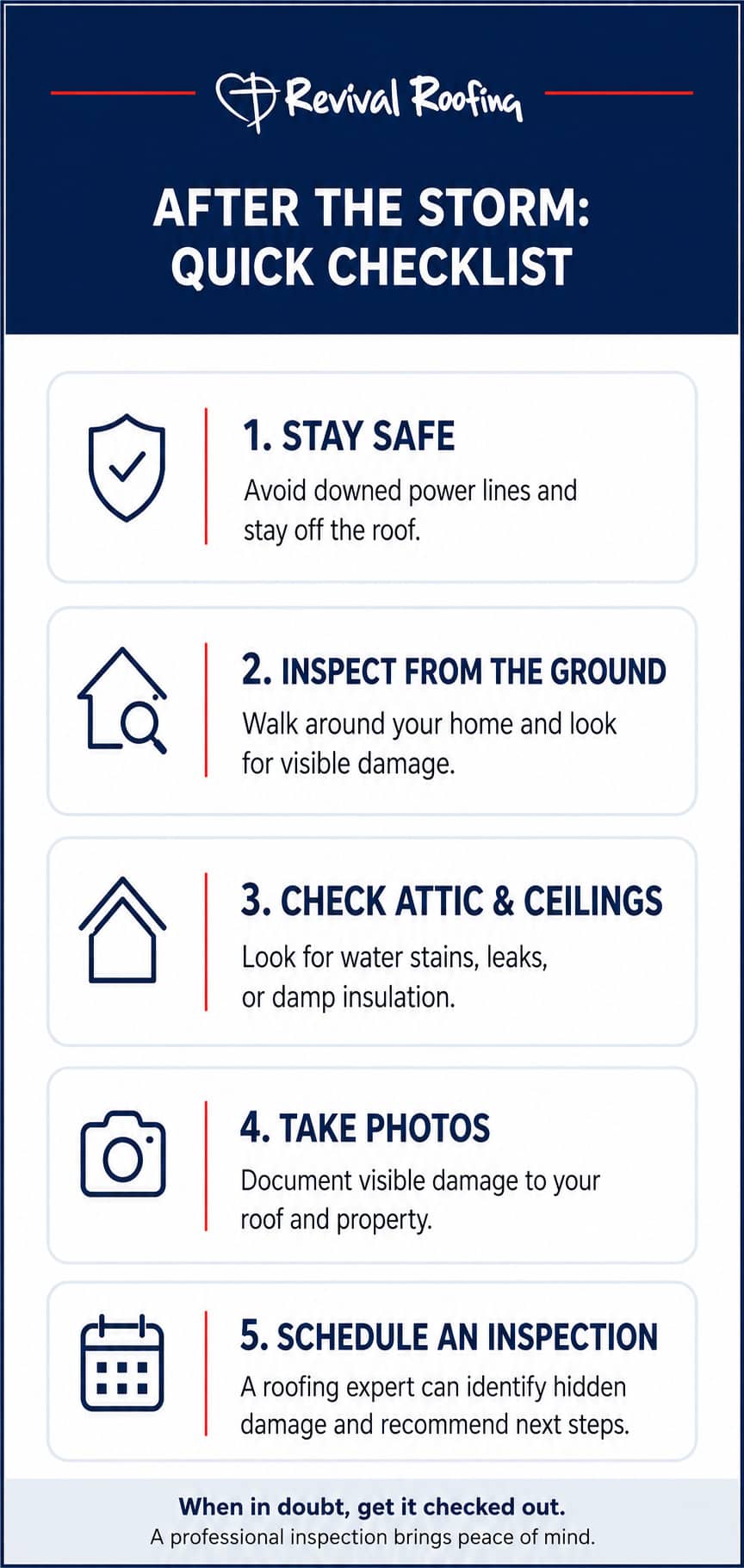 After the storm quick checklist graphic